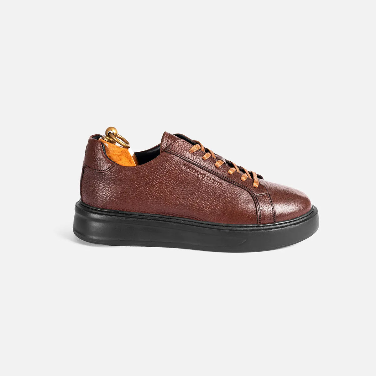 Basket à lacets Tomasso 1090 Cuir Grainé Marron.C