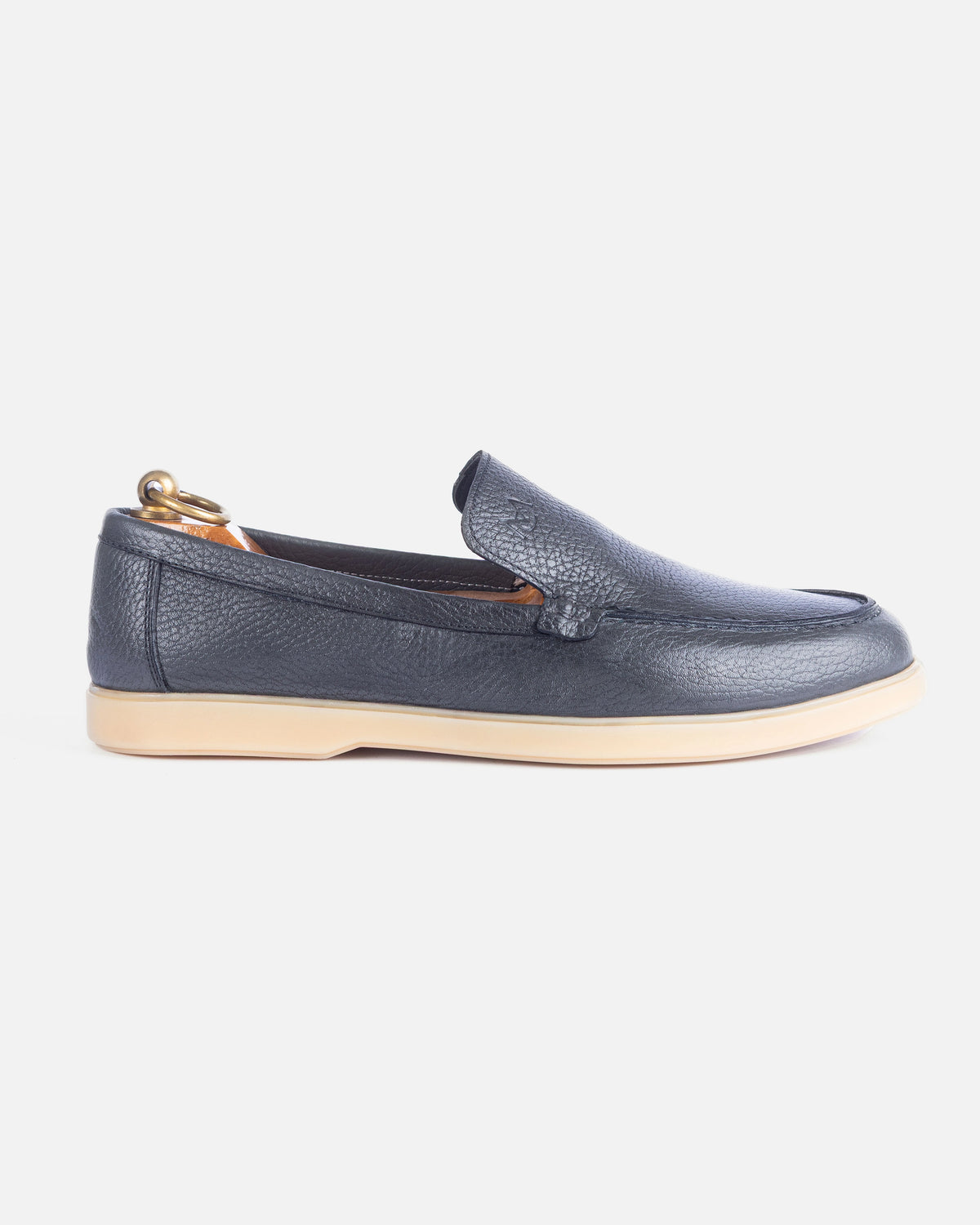 Mocassin City Walk Cuir Grainé Gris