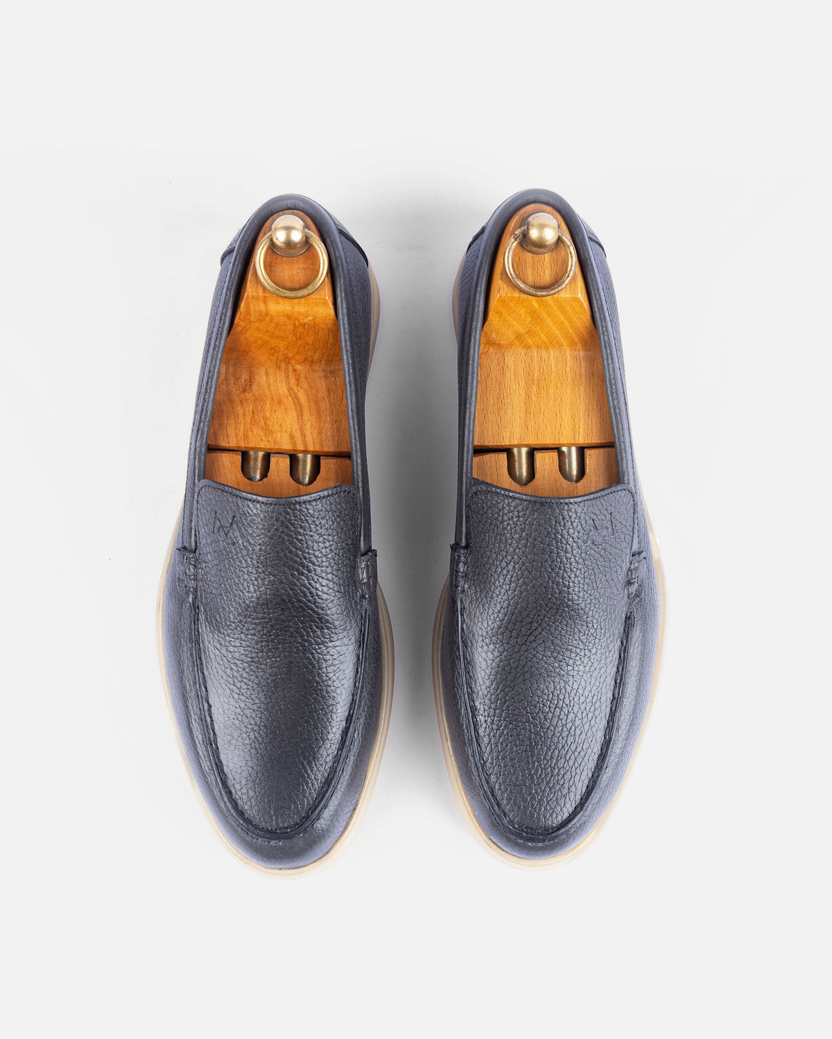 Mocassin City Walk Cuir Grainé Gris